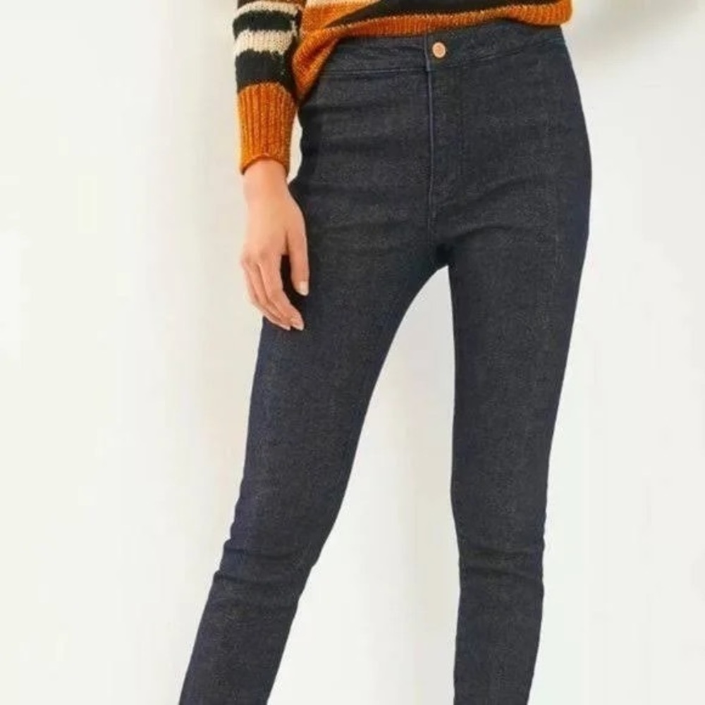 Anthropologie Pilcro High-Rise Shimmer Denim Legging Size 31